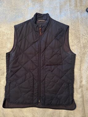 J. Crew Quilted Sussex Vest in Black Medium